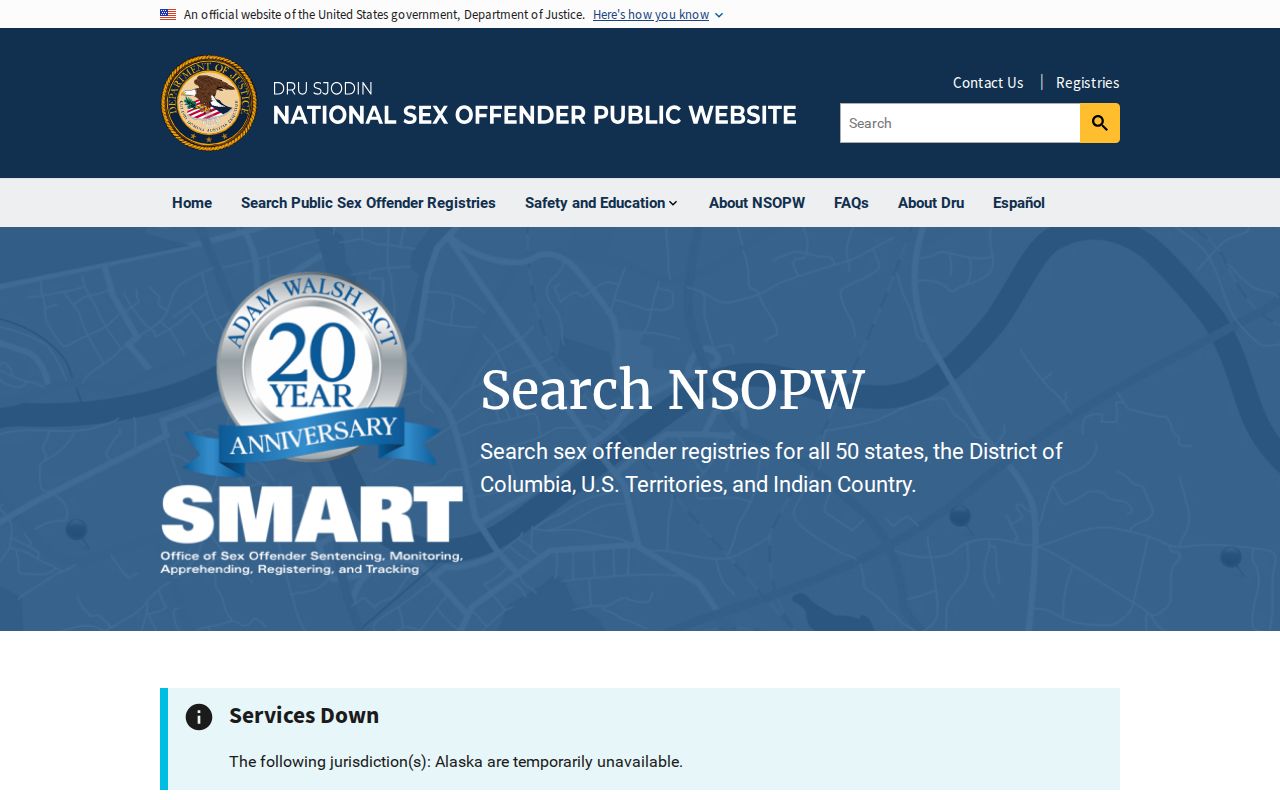 Estill County sex offender check through the national NSOPW search
